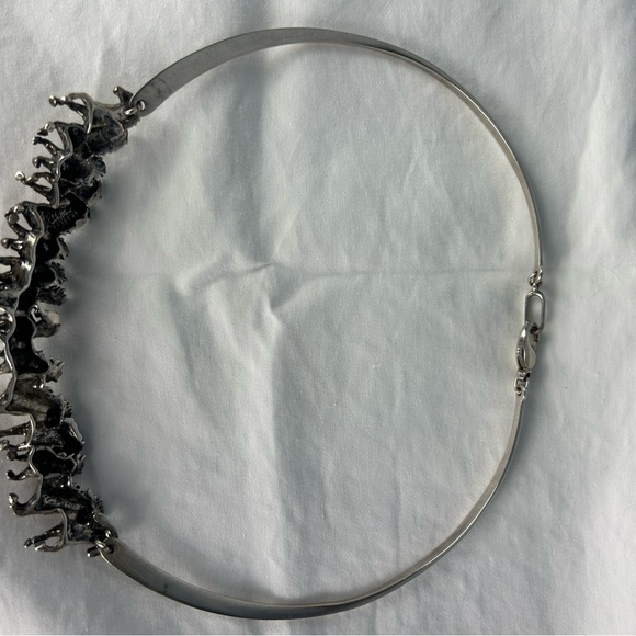 Kabana Horse Statement Necklace Vintage Sterling Silver 15 Horses Running - Picture 6 of 8